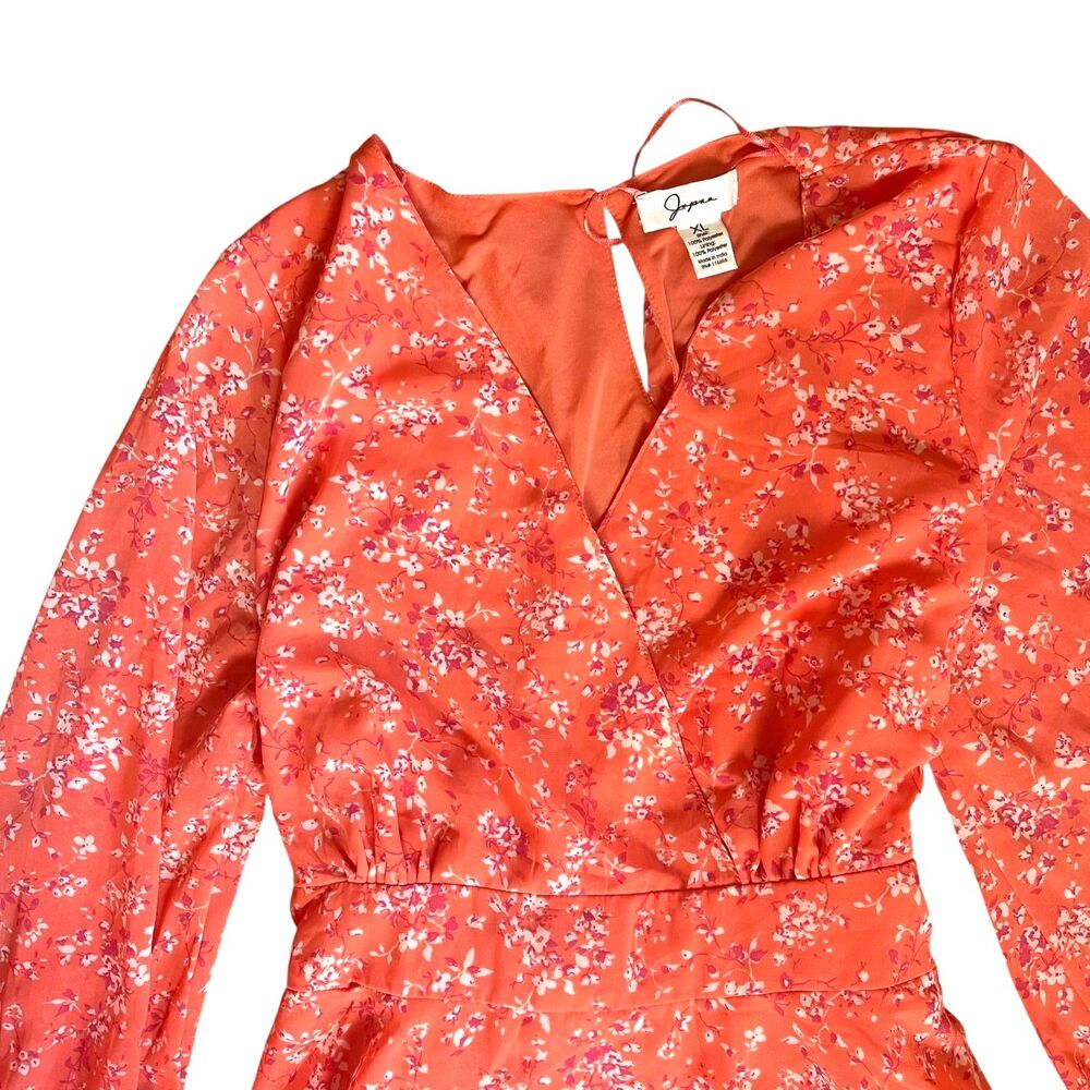 Coquette Pink Floral Tie Back Mini Dress Bow Cottagecore Romantic Summer XL - Picture 12 of 12